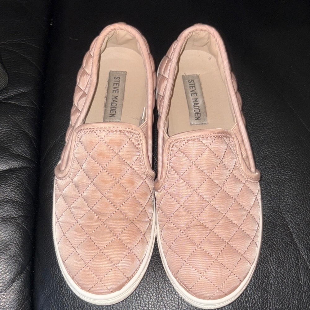 Steve Madden Pink Quilted Casual Sneakers